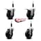 Service Caster 4'' Soft Rubber Swivel 7/8'' Expanding Stem Caster Set 2 Total Lock Brakes, 4PK SCC-EXTTL20S414-SRS-2-S-2-78 - alternate 2